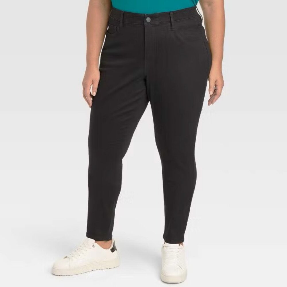 Ava & Viv High Rise Skinny Black Jeans Stretchy Denim Fabric NWT Size 22